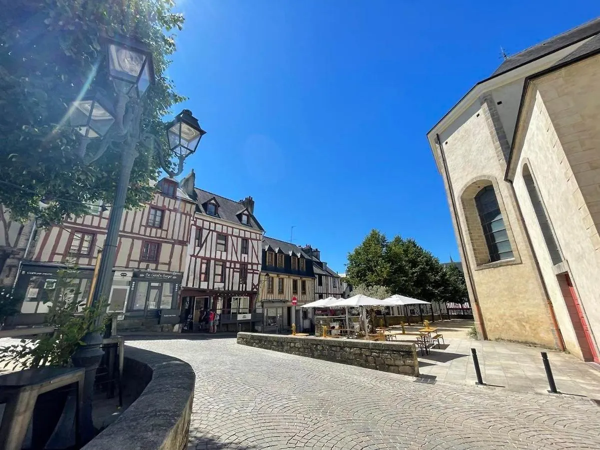 Le Patio, coeur de ville avec garage&jardin, gare à pied Vannes 0*,  France